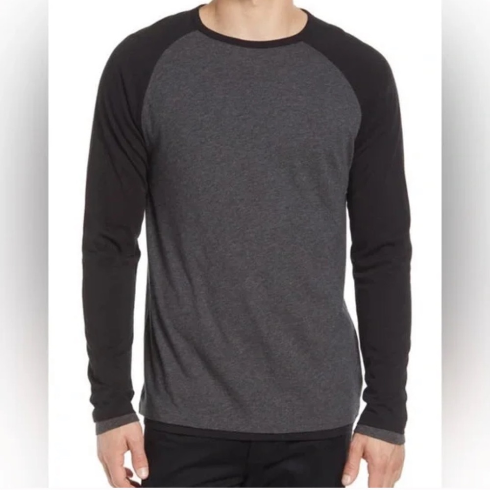 Vince Men’s Pima Cotton Double Layer Baseball Crewneck Shirt Size XXL